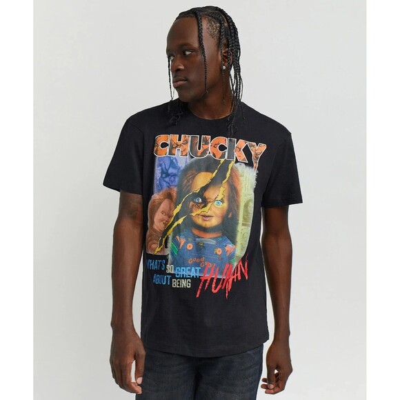 Chucky T-Shirt Men’s 2X (XXL) Black Human Child's Play Tee - Picture 5 of 6